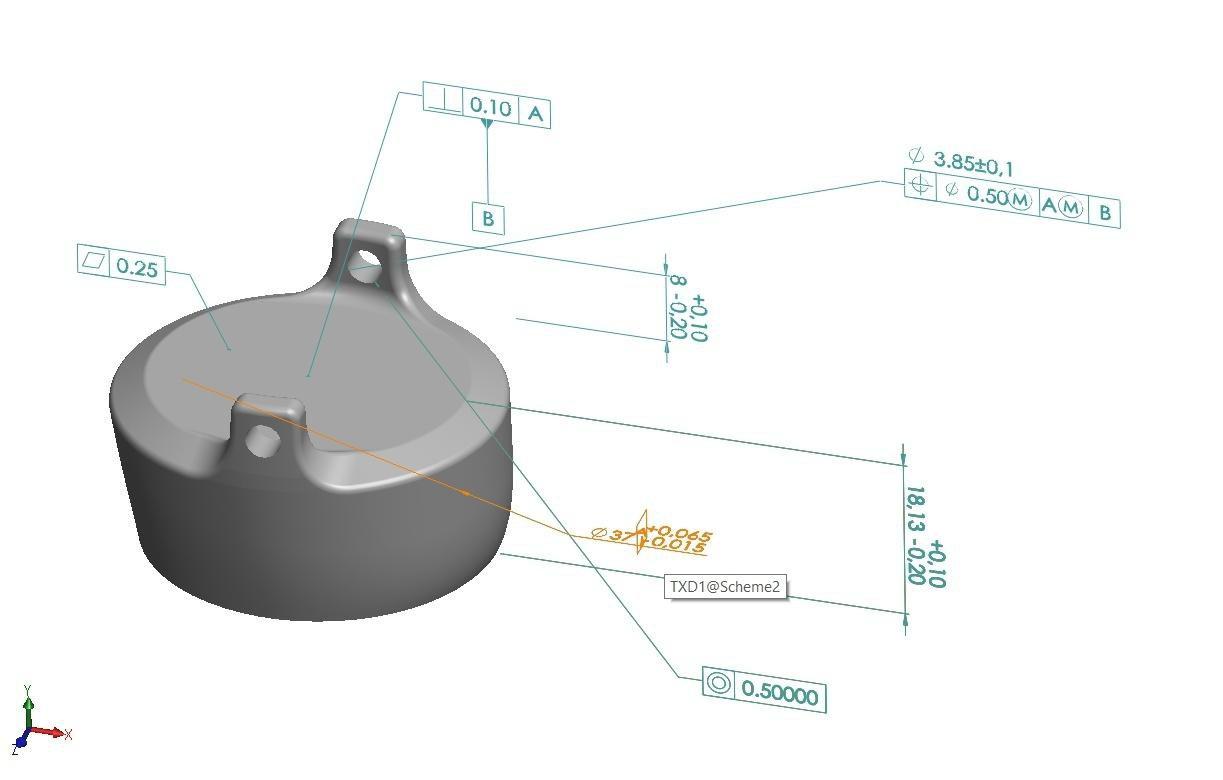 Solidworks 中 Geometric（形位公差）的基准和特征选择。