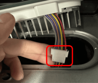 Disconnect the LED module cable