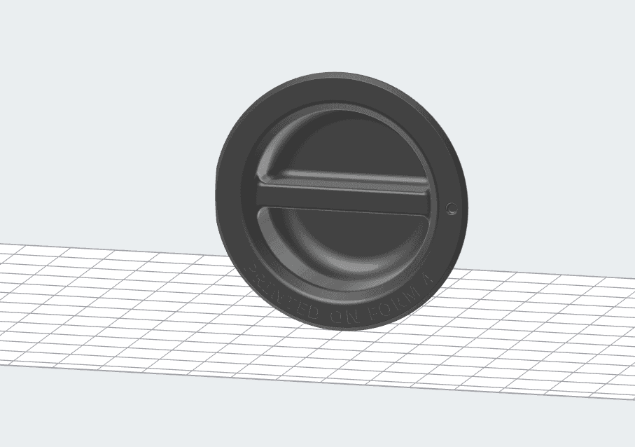 Form 4L exhaust plug model in PreForm