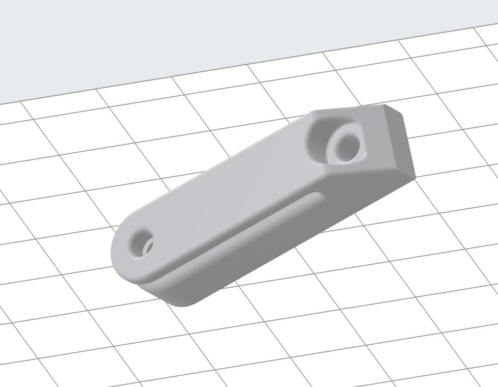 Form 3 LPU ribbon cable clip model in PreForm