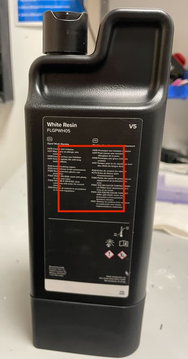 Form 4 树脂盒 RFID 标签位置