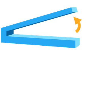 Minimum unsupported overhang angle diagram
