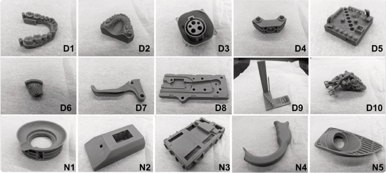 本次测试所用各种模型的 15 张照片