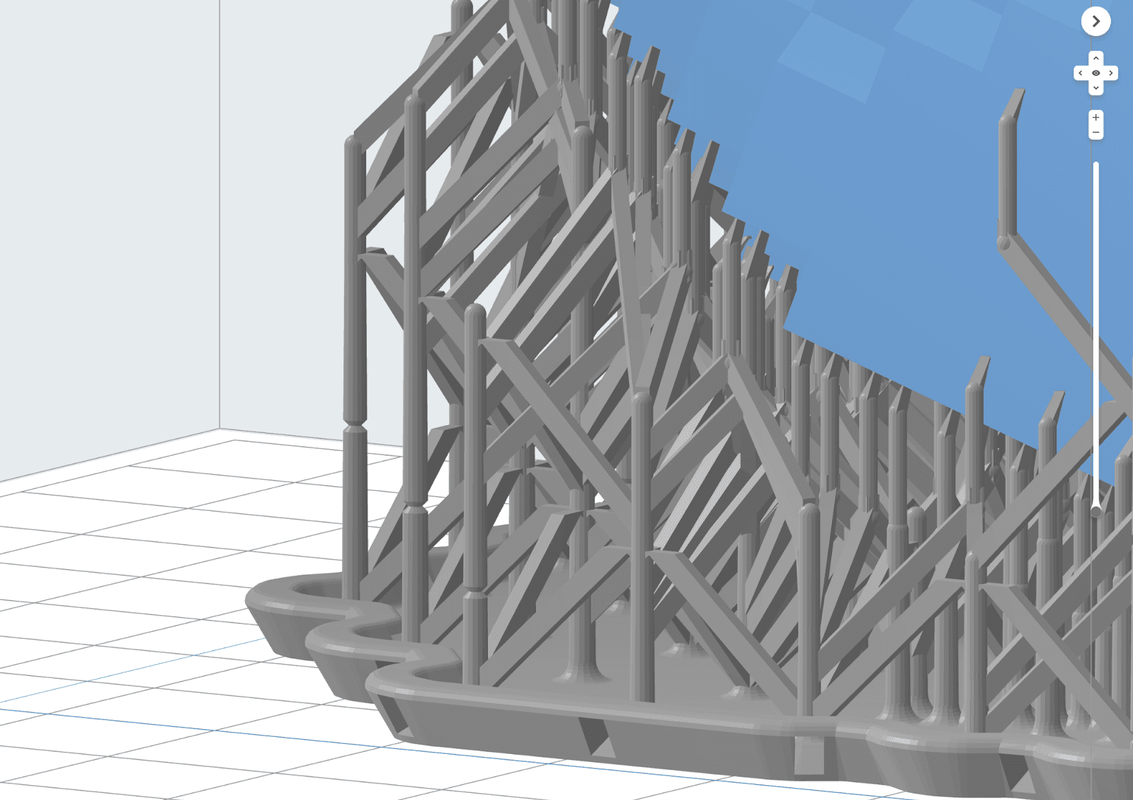 A model in PreForm with breakaway supports.