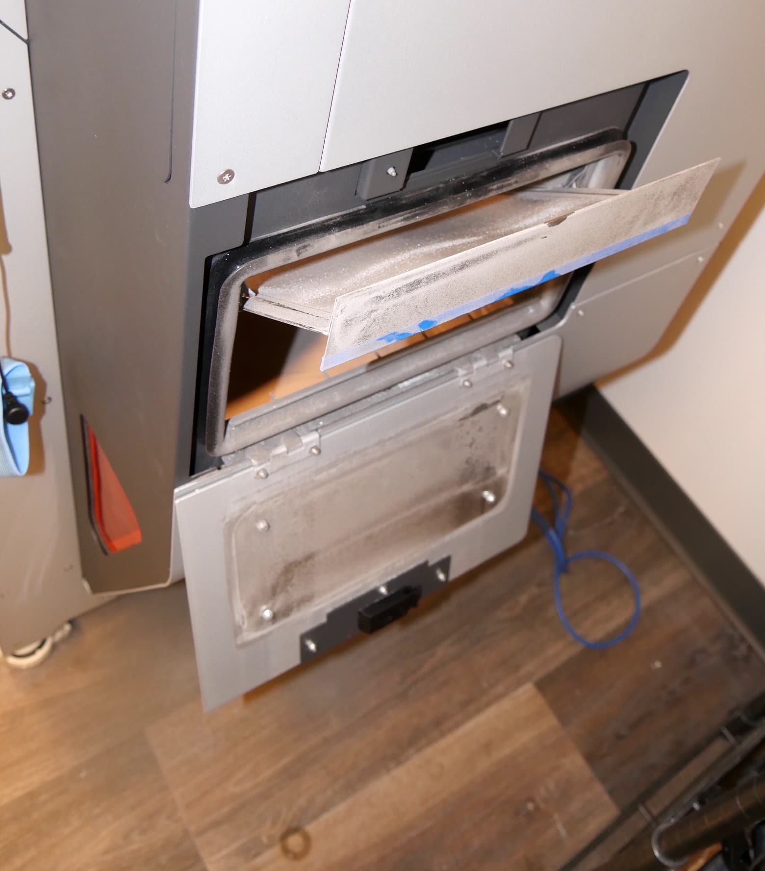 Partially removed Fuse Blast media filter