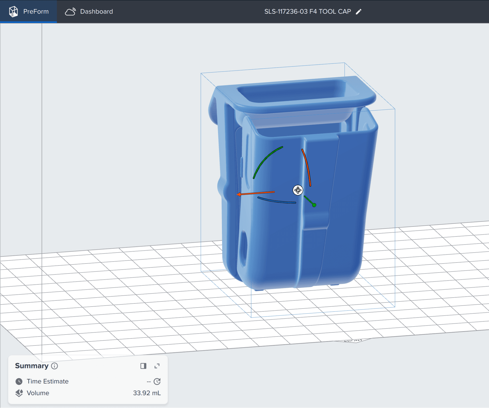 Form 4 tool caddy model in PreForm