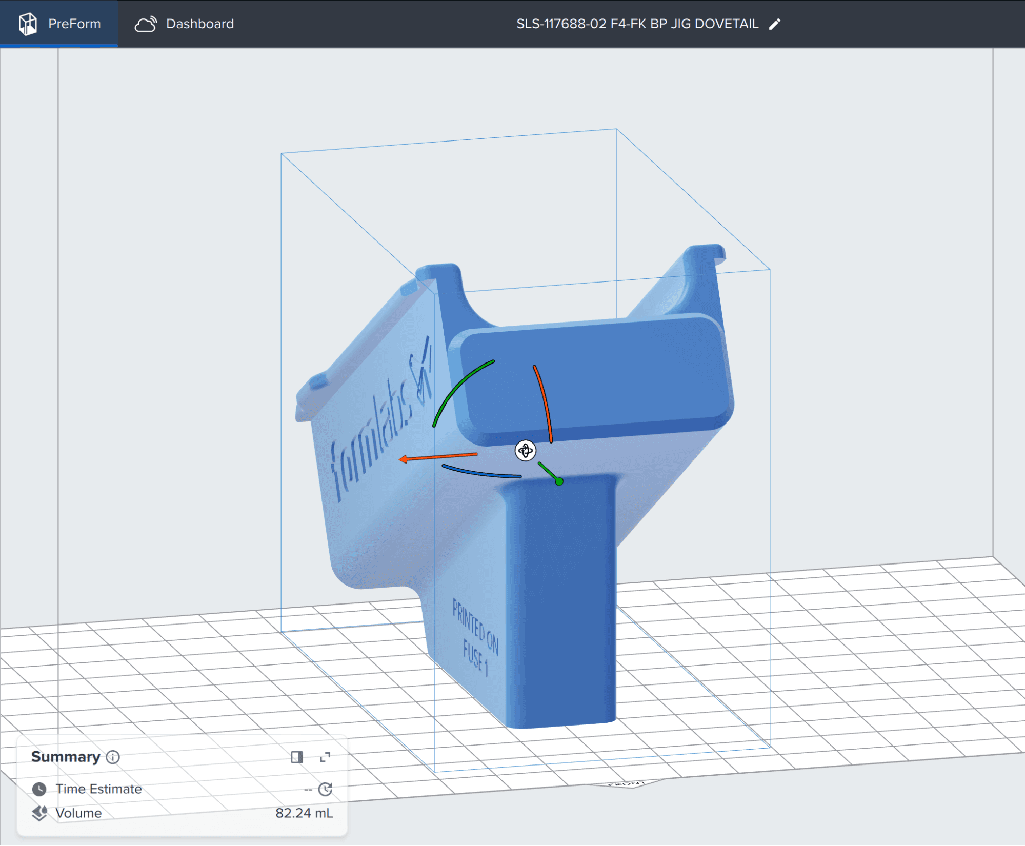 Build platform mount model in PreForm