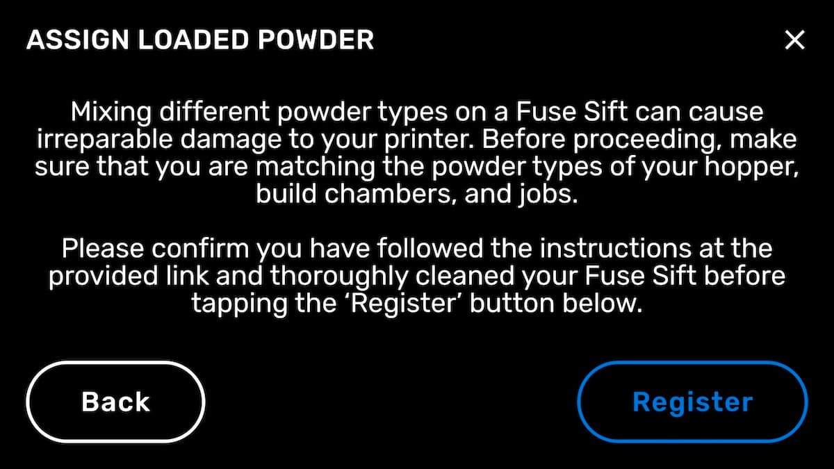 Fuse Sift 的粉末切换流程,界面 4