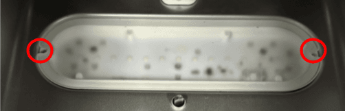 Remove the two LED module retention screws.