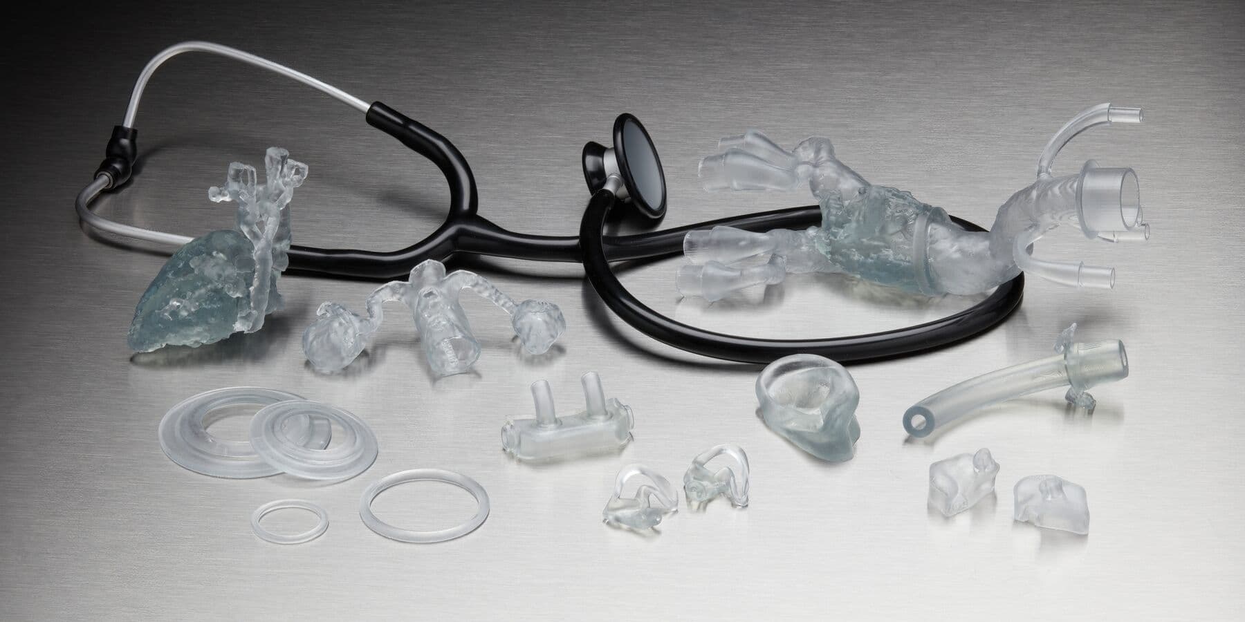 使用 BioMed Flex 50A Resin 打印的部分医疗器械部件