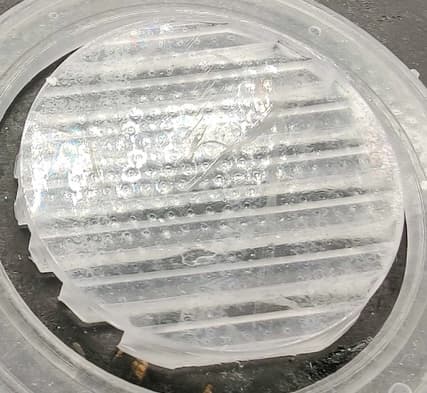 打印部件顶面出现纹理缺陷。