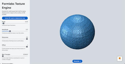 Mac 中的 Formlabs 纹理引擎截图