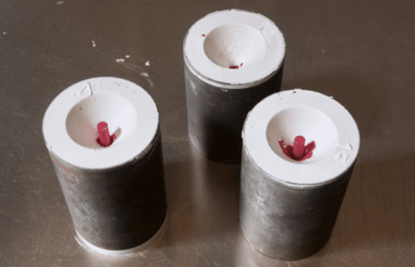 删除了橡胶浇口底座的烧瓶