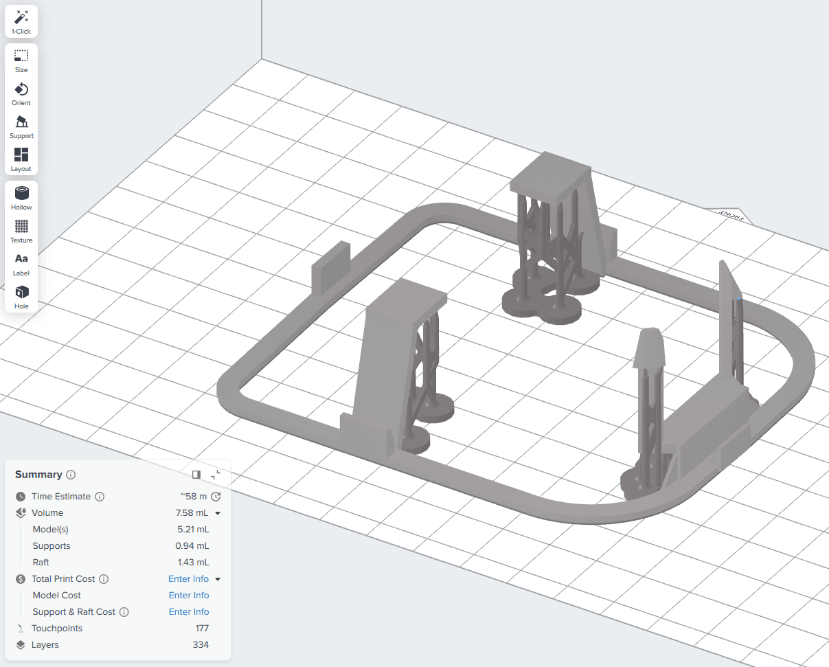 Tough family cartridge shim model in PreForm