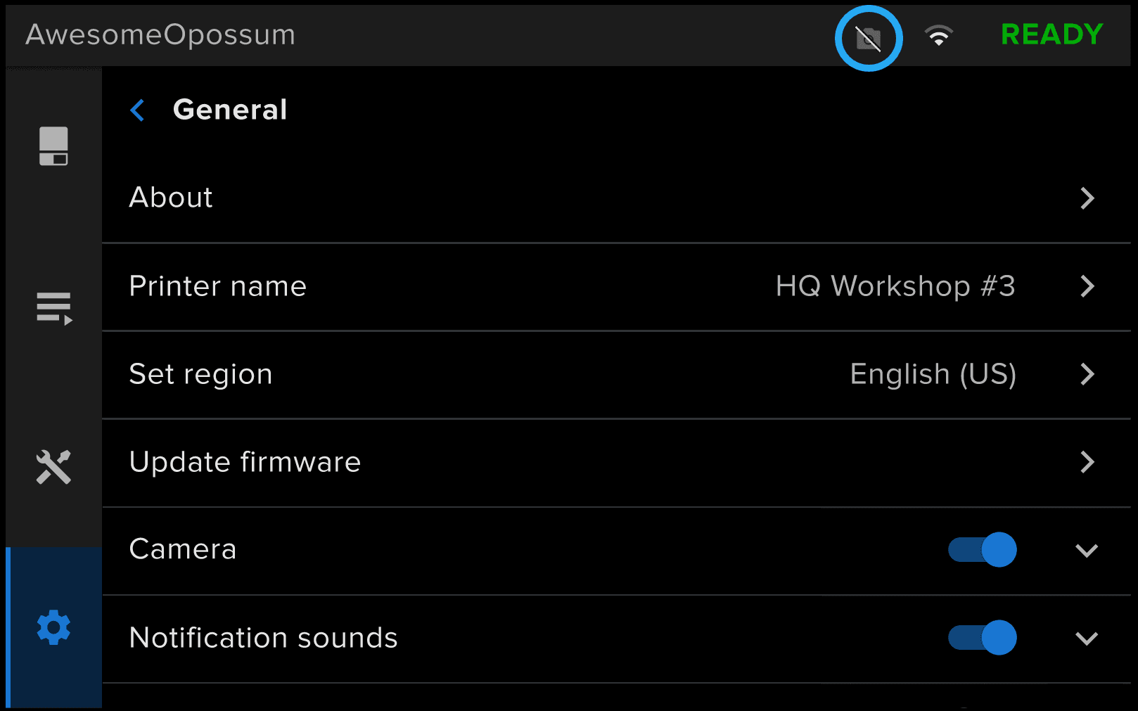 Form Studio 1 摄像机已禁用