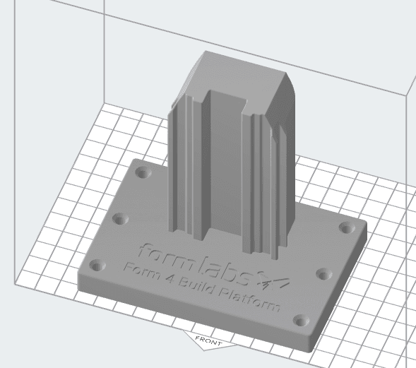 Build platform mount model in PreForm