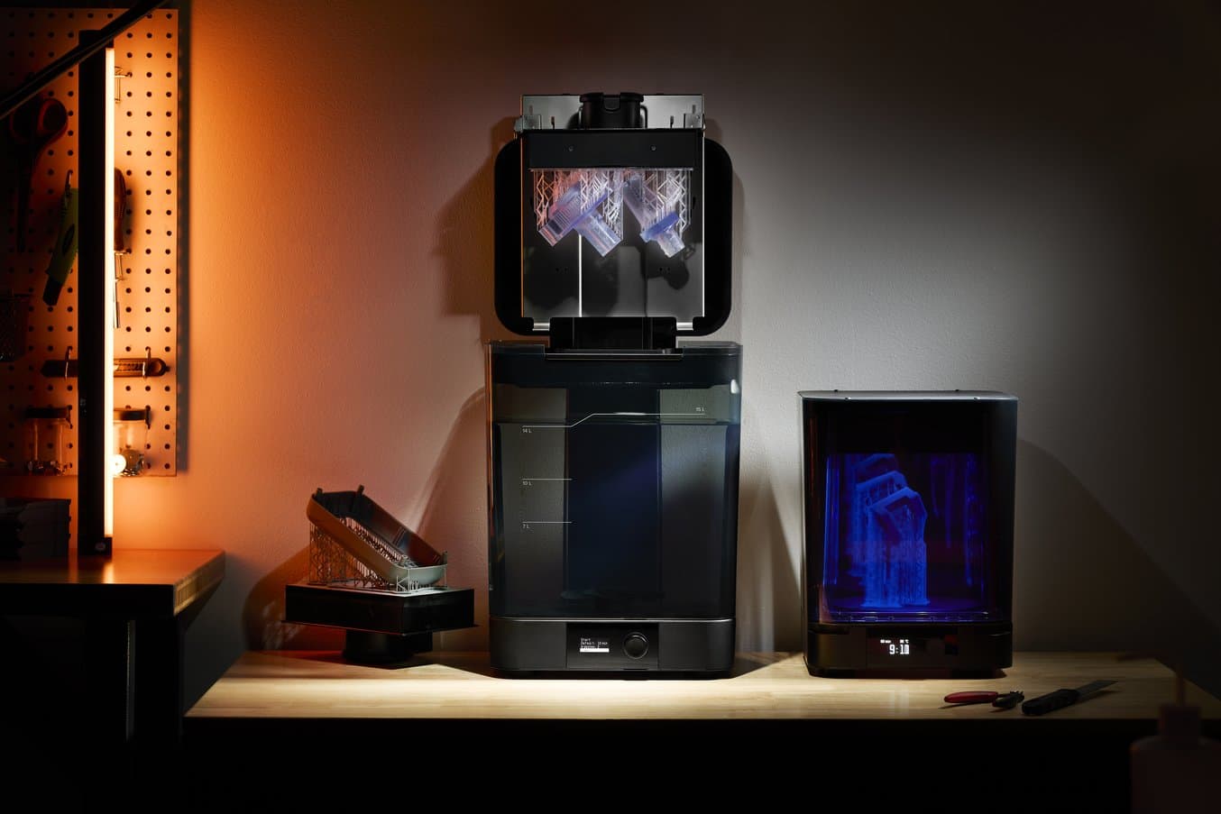 工作台与 Form 4 Build Platform,Form Wash 和 Form Cure