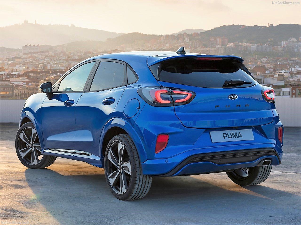 Manufacturer’s image of the rear of a Ford Puma.