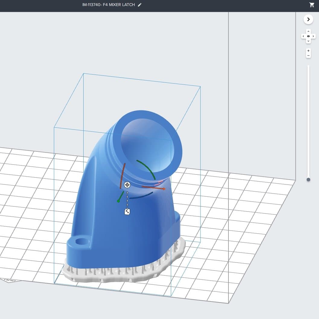 PreForm 中的红色杯状结构