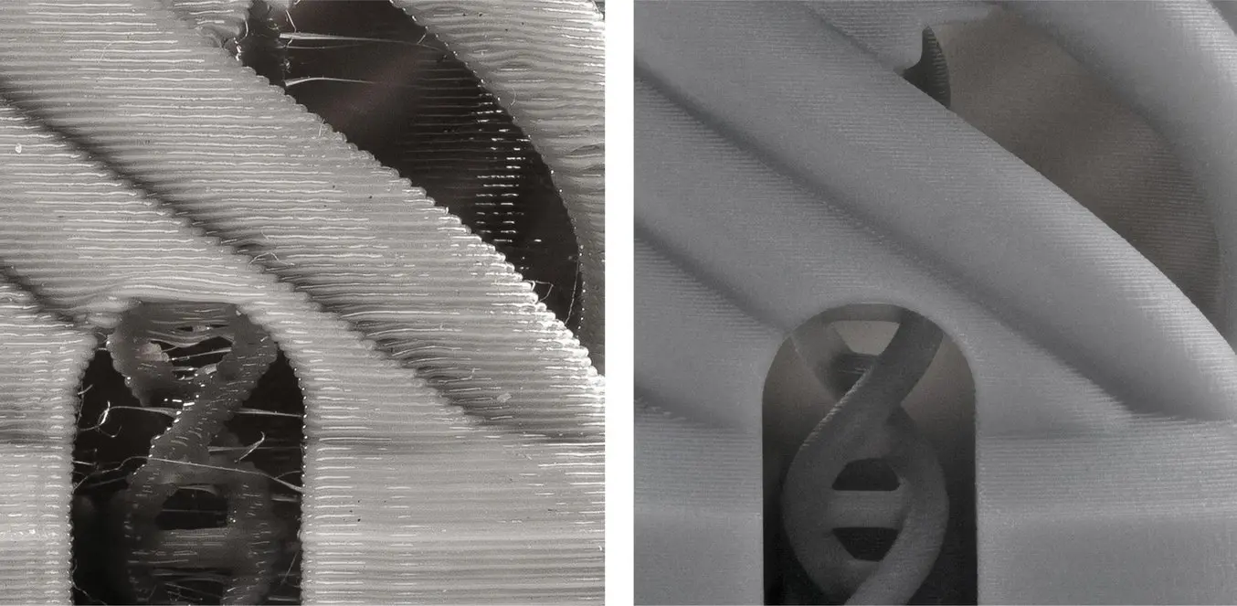 SLA 与 FDM 分辨率对比